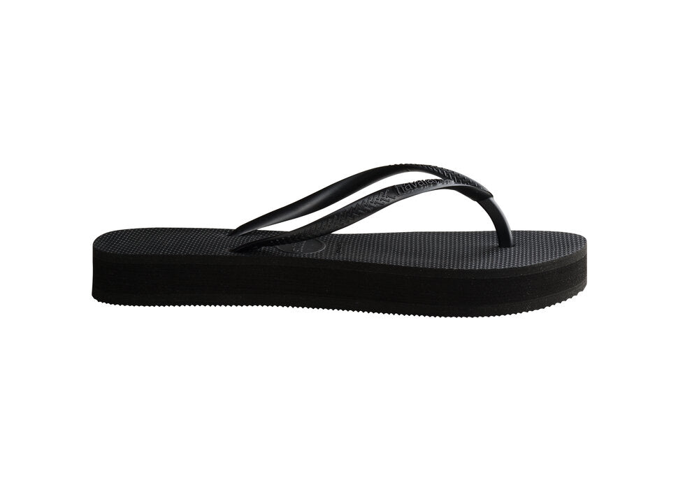 Slim Flat Form klipklapper - sort